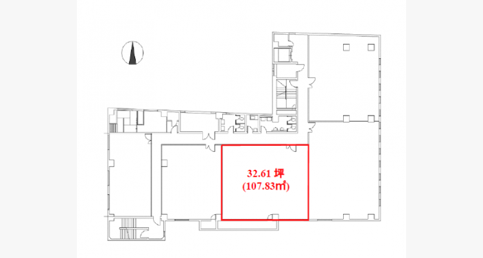 O/奈良三和東洋ビル/5F_32.61坪_平面図/20230719