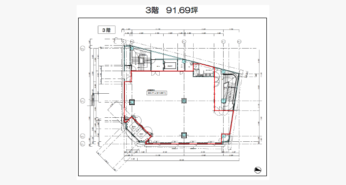 O/VEGAビル/3F91.69T_平面図/20250129