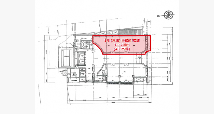 O/京都エクセルヒューマンビル/1F43.75T_平面図/20260126