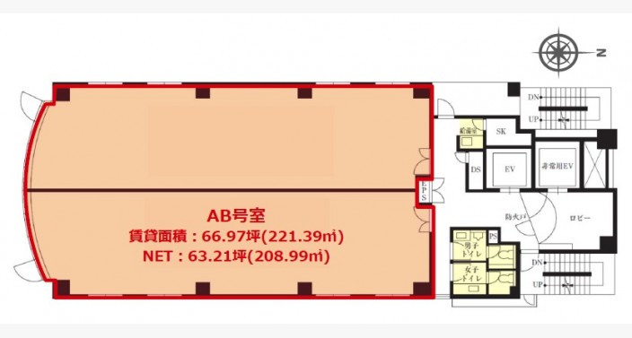 O/VORT御堂筋本町Ⅱ/5F66.97T_平面図/20260127