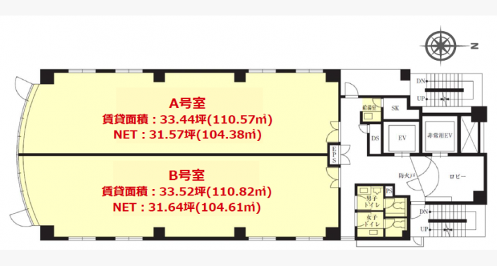 O/VORT御堂筋本町Ⅱ/5FA,B(33.44T,33.52T)_平面図/20260430