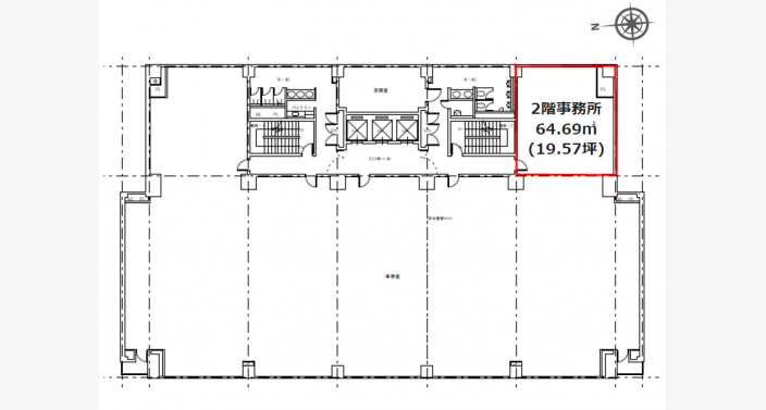 O/大阪四ツ橋新町ビル/2F19.57T_平面図/20260511